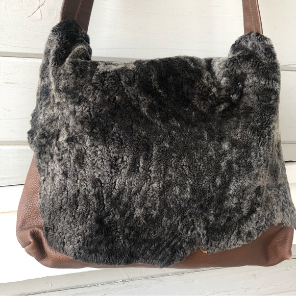 Two Hippies Leather Fur Bag. - Picture 1 of 11